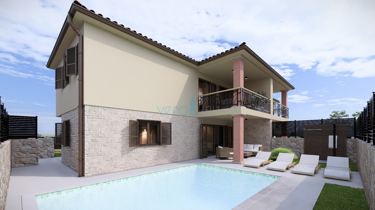 Občina Krk, okolica, gradbeno zemljišče 716 m2, gradbeno dovoljenje s projektom, razgled, prodaja