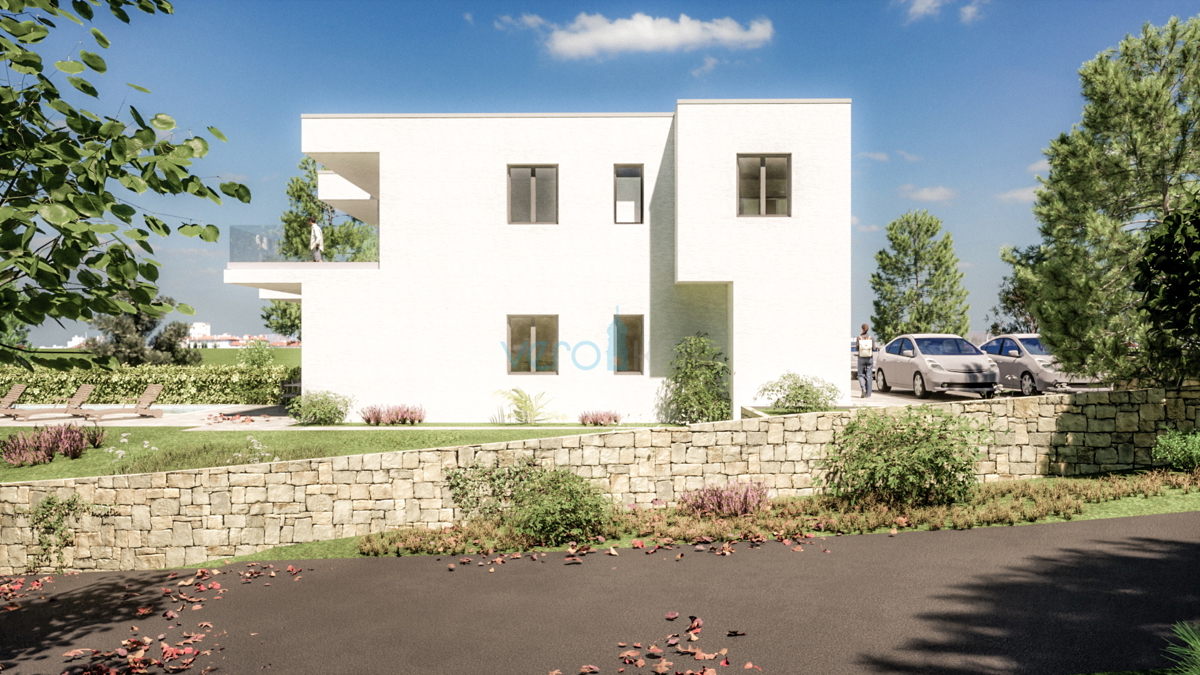 Mesto Krk, širše območje, gradbeno zemljišče 828m2, gradbeno dovoljenje, pogled na morje, prodaja