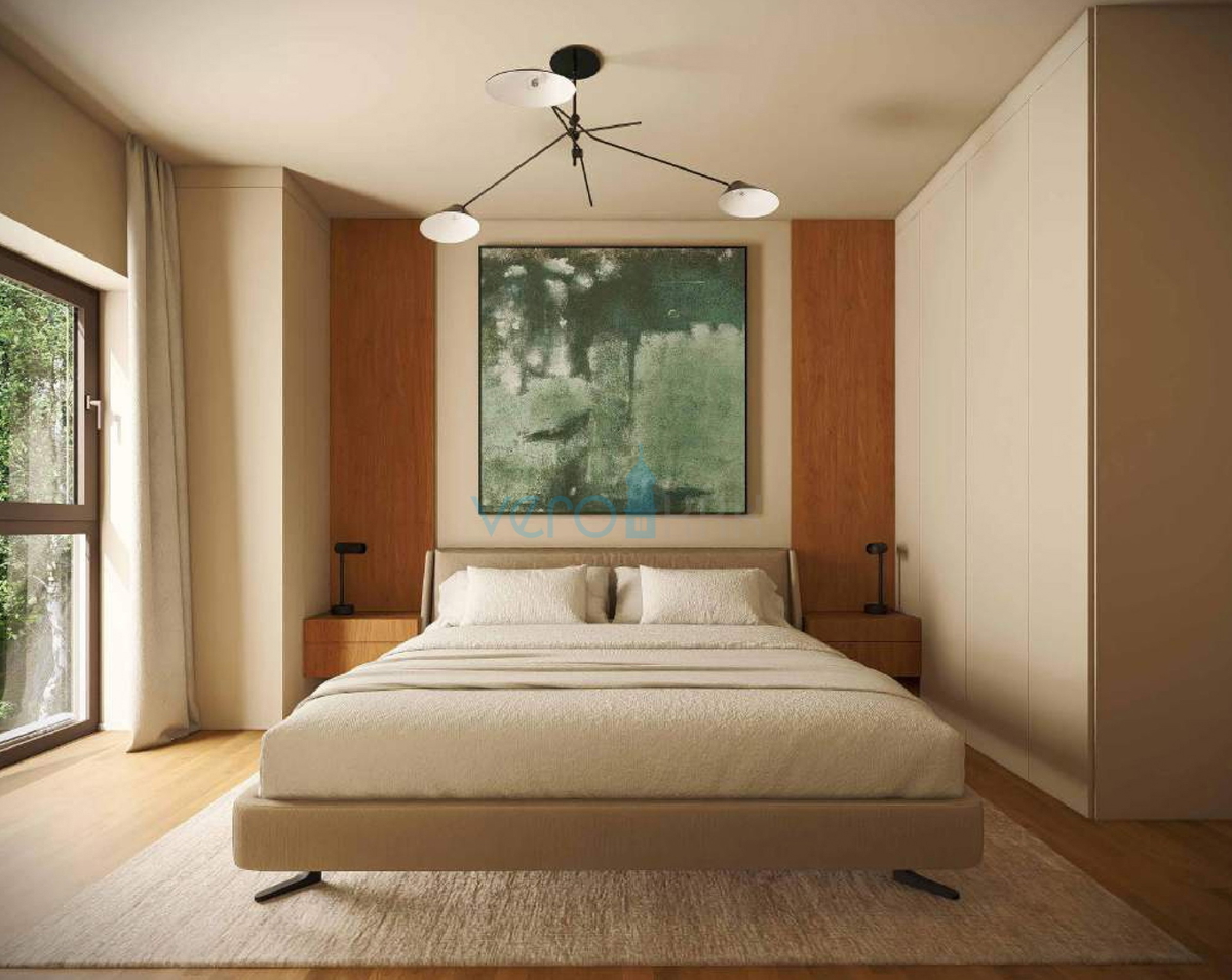 Otok Krk, Omišalj, dvosobno stanovanje v 1. nadstropju, novogradnja, pogled na morje, shramba, prodaja