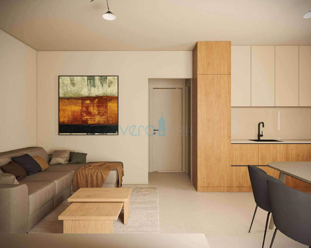 Otok Krk, Omišalj, dvosobno stanovanje v 1. nadstropju, novogradnja, pogled na morje, shramba, prodaja