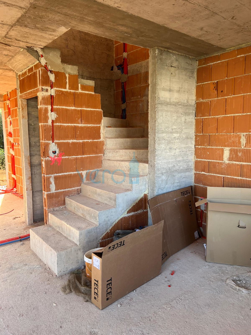 Malinska, otok Krk, nova dvojna hiša, pogled na morje, prodaja