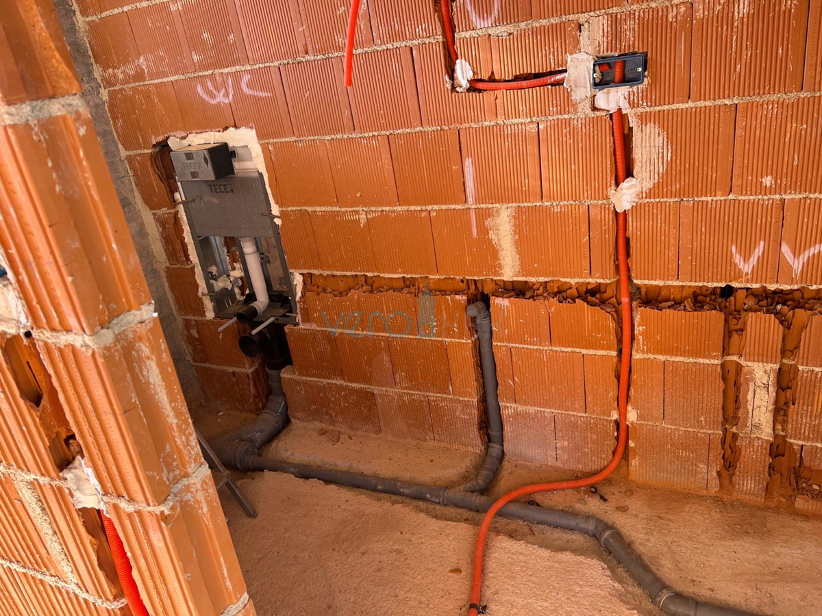 Malinska, otok Krk, nova dvojna hiša, pogled na morje, prodaja