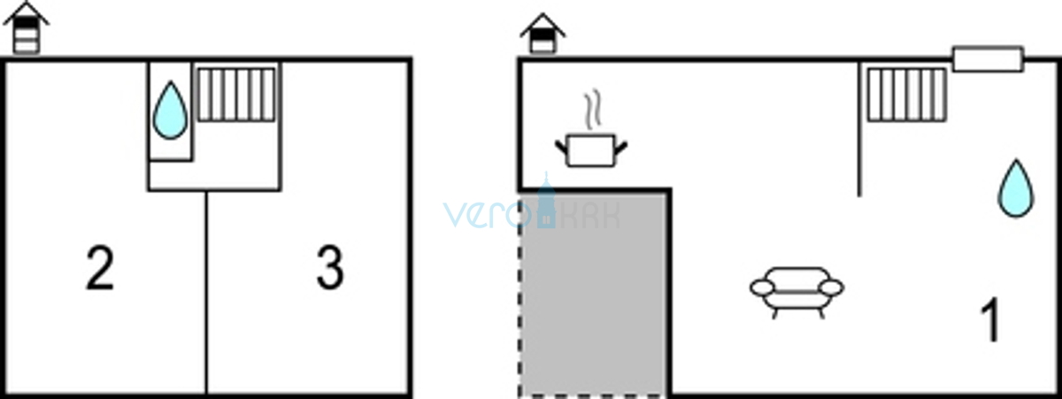 Čižići, otok Krk, dvonadstropno stanovanje 83 m2 z razgledom na morje, prodaja, najem