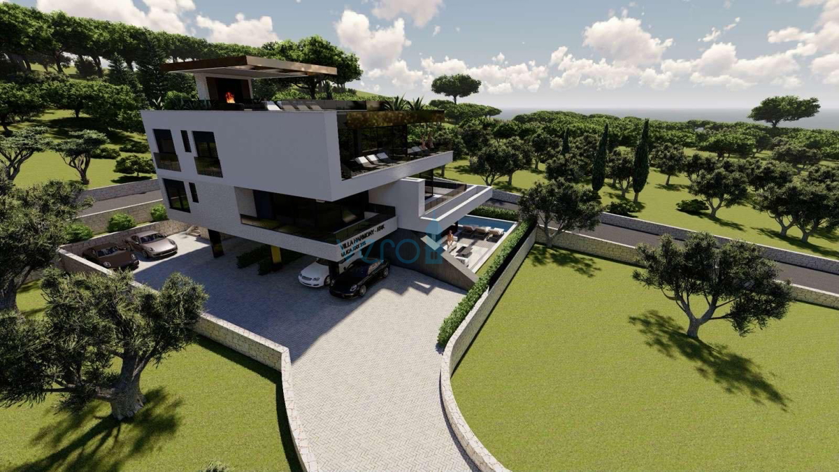 Mesto Krk, moderný byt 77 m2 s výhľadom na more, na predaj