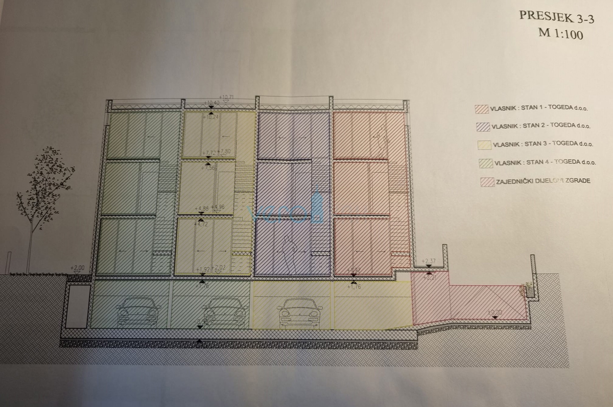 Mesto Krk, center, luksuzno stanovanje 90m2, garaža, terasa
