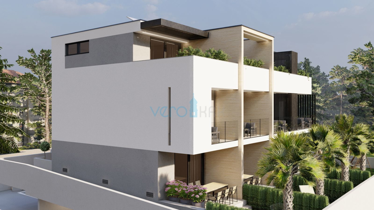 Mesto Krk, center, luksuzno stanovanje 90m2, garaža, terasa