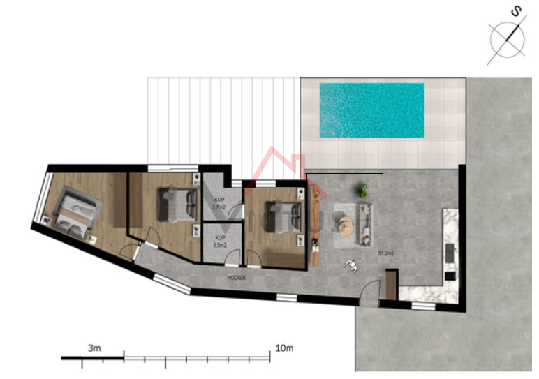 CRIKVENICA - Ekskluzivno stanovanje s bazenom