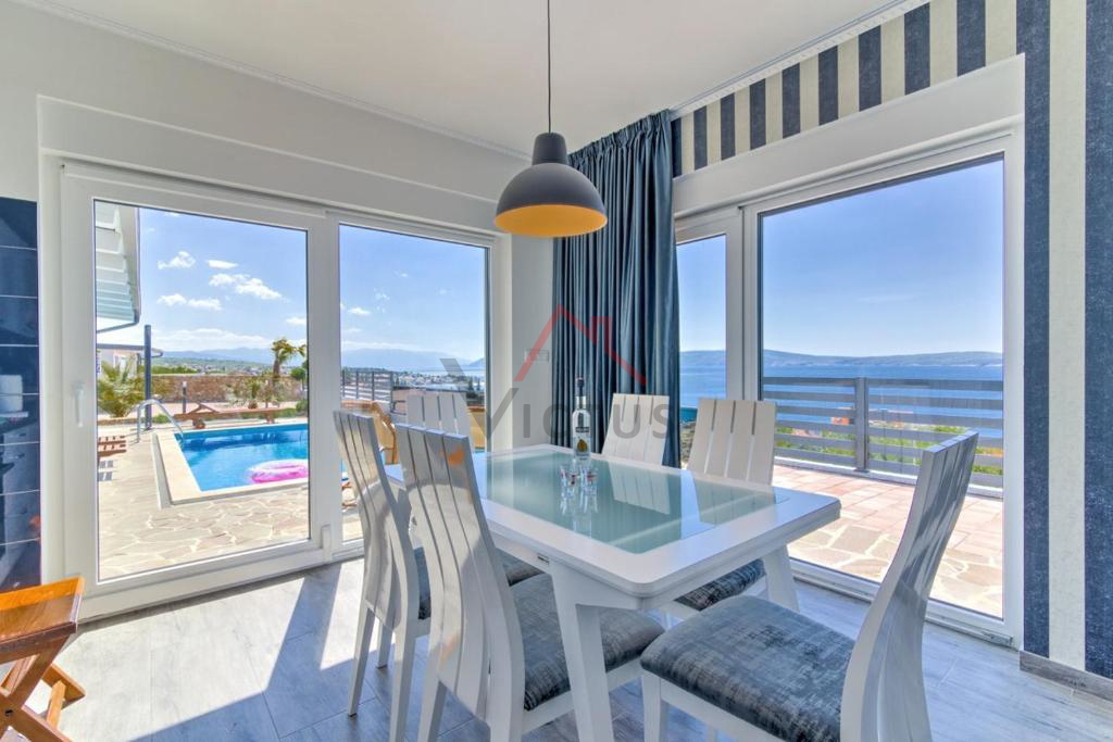 SELCE - Hiša s bazenom in panoramskim pogledom na morje