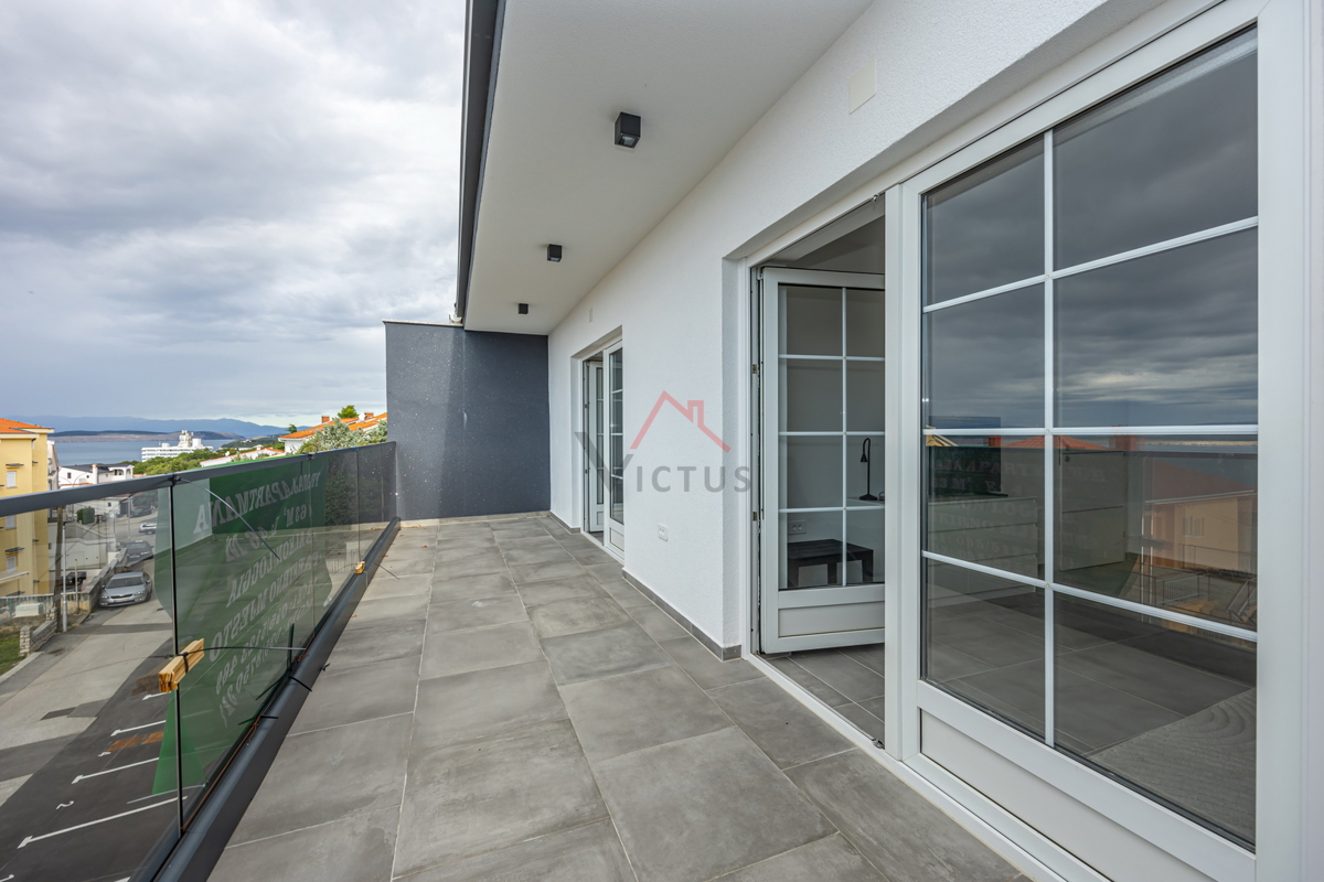 CRIKVENICA - AKCIJA, 2S+DB, stanovanje z odprtim pogledom na morje in parkirnim mestom, 64 m2