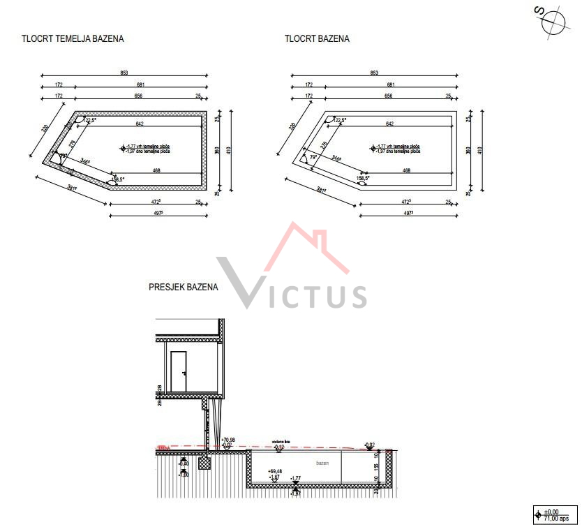 CRIKVENICA - Gradbena parcela s projektom, 627 m2