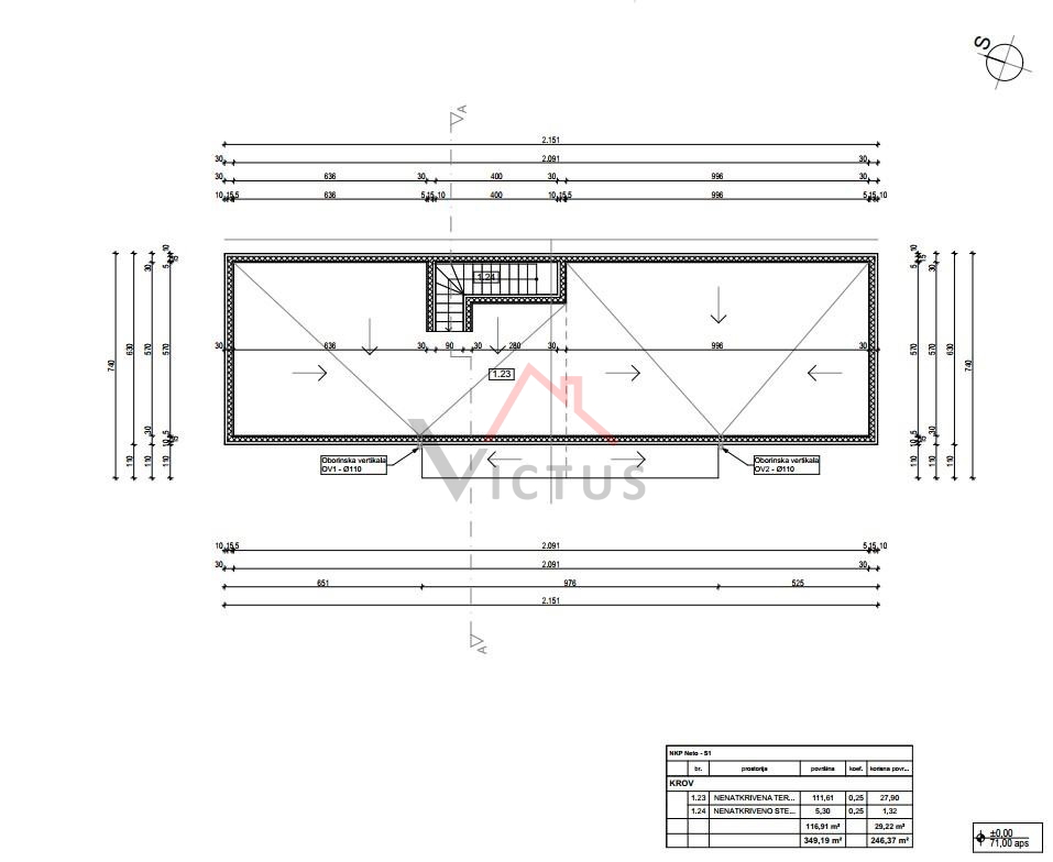 CRIKVENICA - Gradbena parcela s projektom, 627 m2