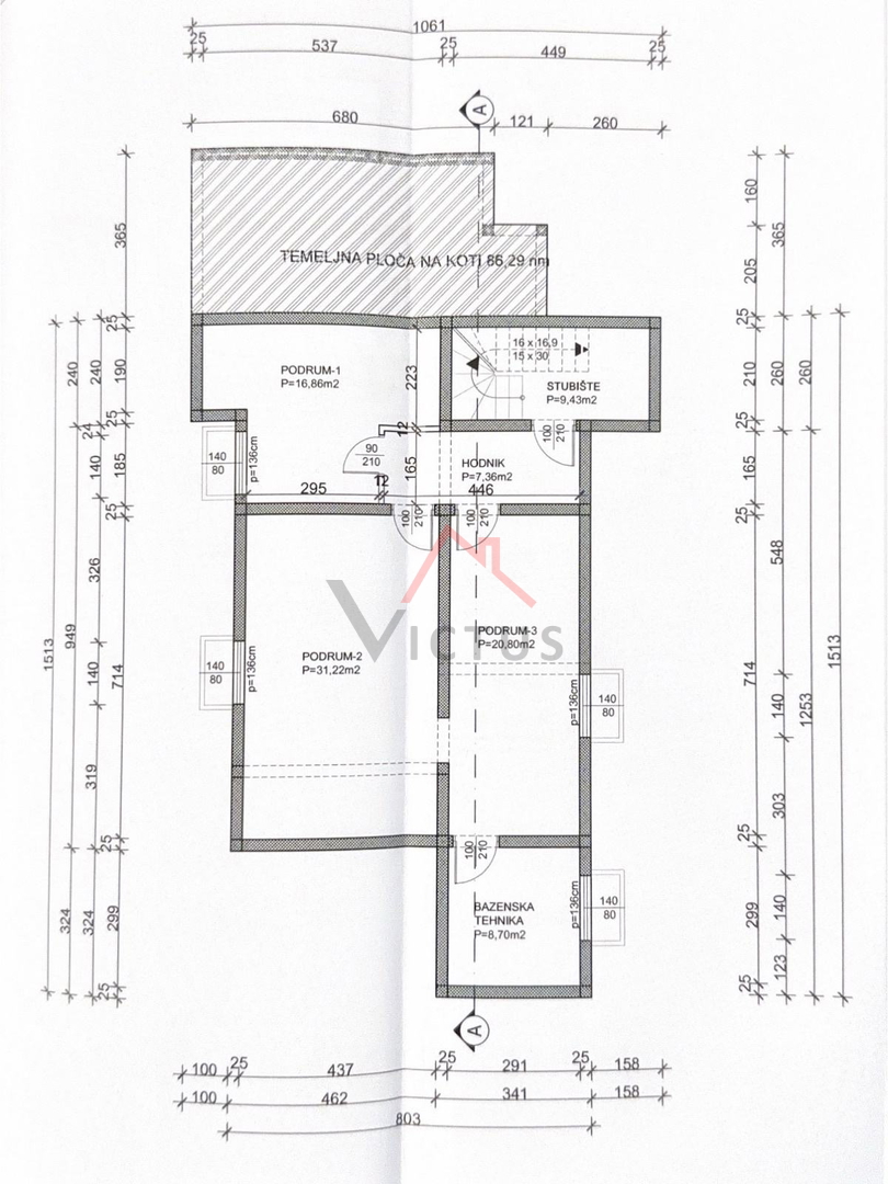 CRIKVENICA - Samostoječa hiša z bazenom, roh-bau
