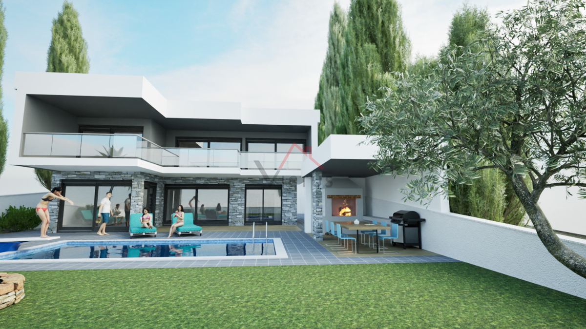 JADRANOVO - Gradbeno zemljišče, 200 metrov od morja, 703 m2