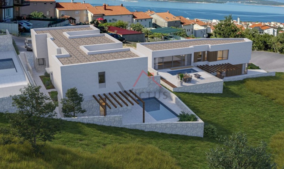 CRIKVENICA - Ekskluzivna dvojna hiša s bazenom