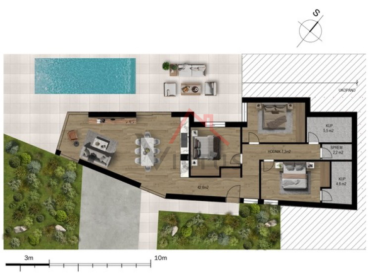 CRIKVENICA - Ekskluzivno stanovanje s bazenom