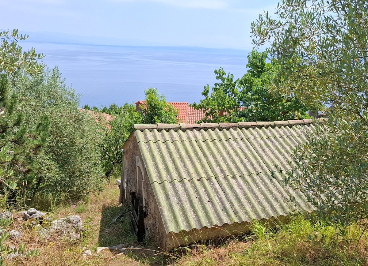 DVE KAMNITI HIŠI, MIRNO OKOLJE, ODPRT POGLED NA MORJE