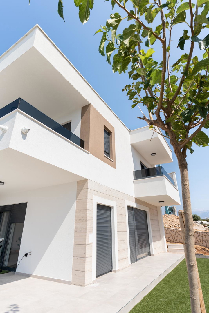 Novalja, Škuncini stani, moderna vila (238 m2) s bazenom in panoramskim pogledom na morje, NOVOGRADNJA