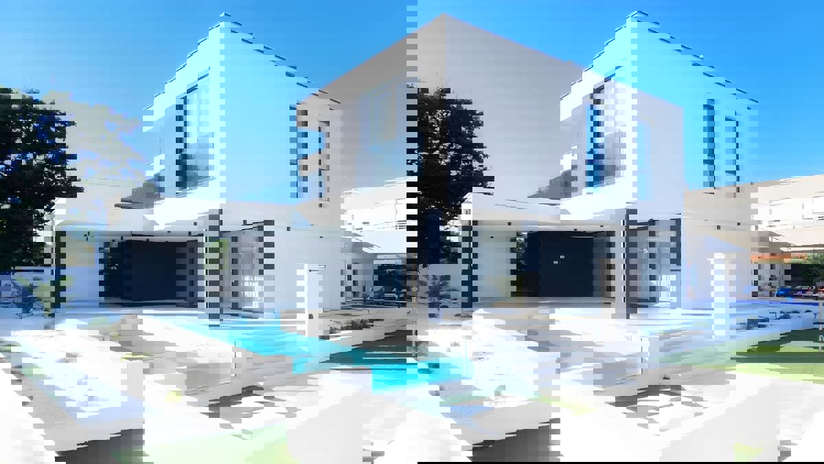 Zadar, Kožino - luksuzna vila z bazenom (240 m2), pogled na morje, NOVOGRADNJA!