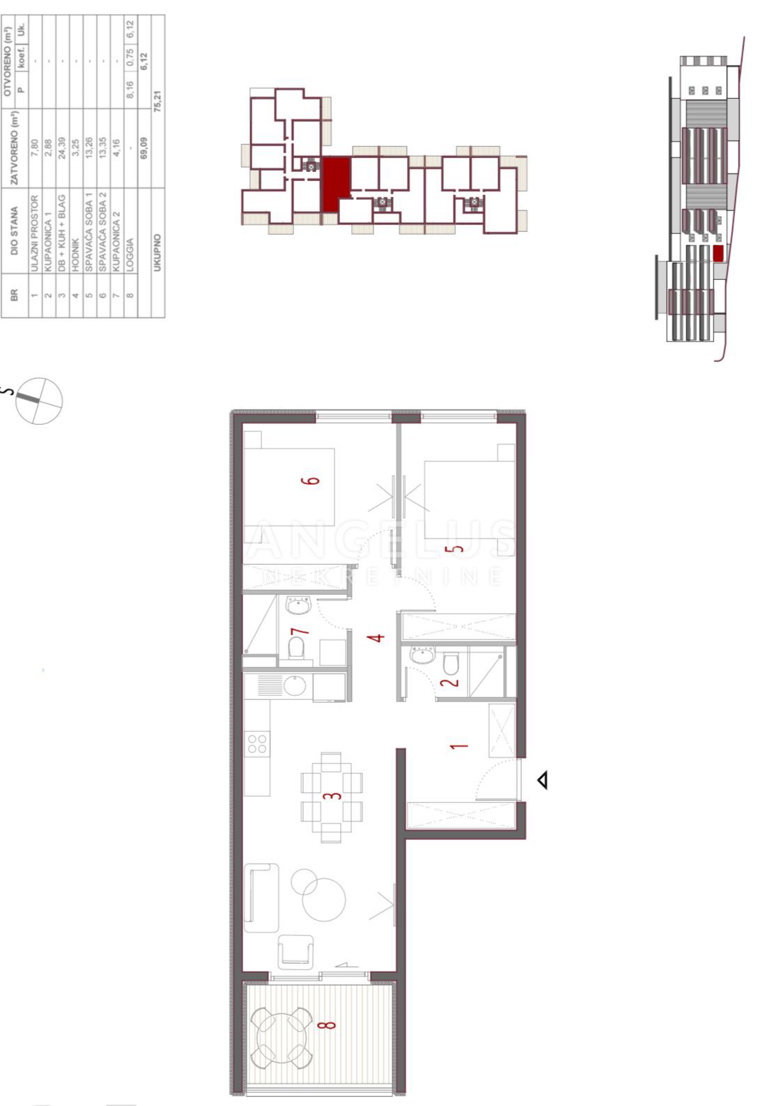 Hrvaška, Seget Donji, Trogir - dvosobno stanovanje v NOVOGRADNJI blizu morja, 75 m2, NAPRODAJ