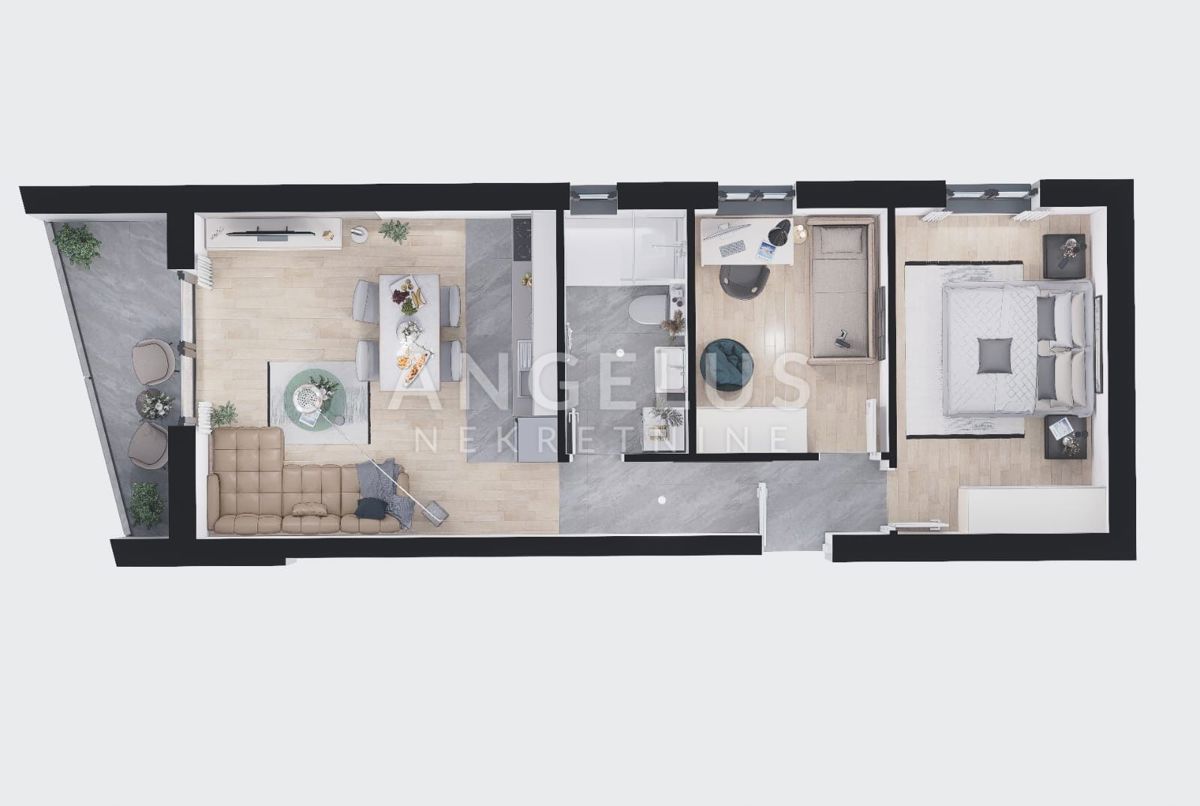 Kaštel Novi - dvosobno stanovanje, novogradnja NAPRODAJ