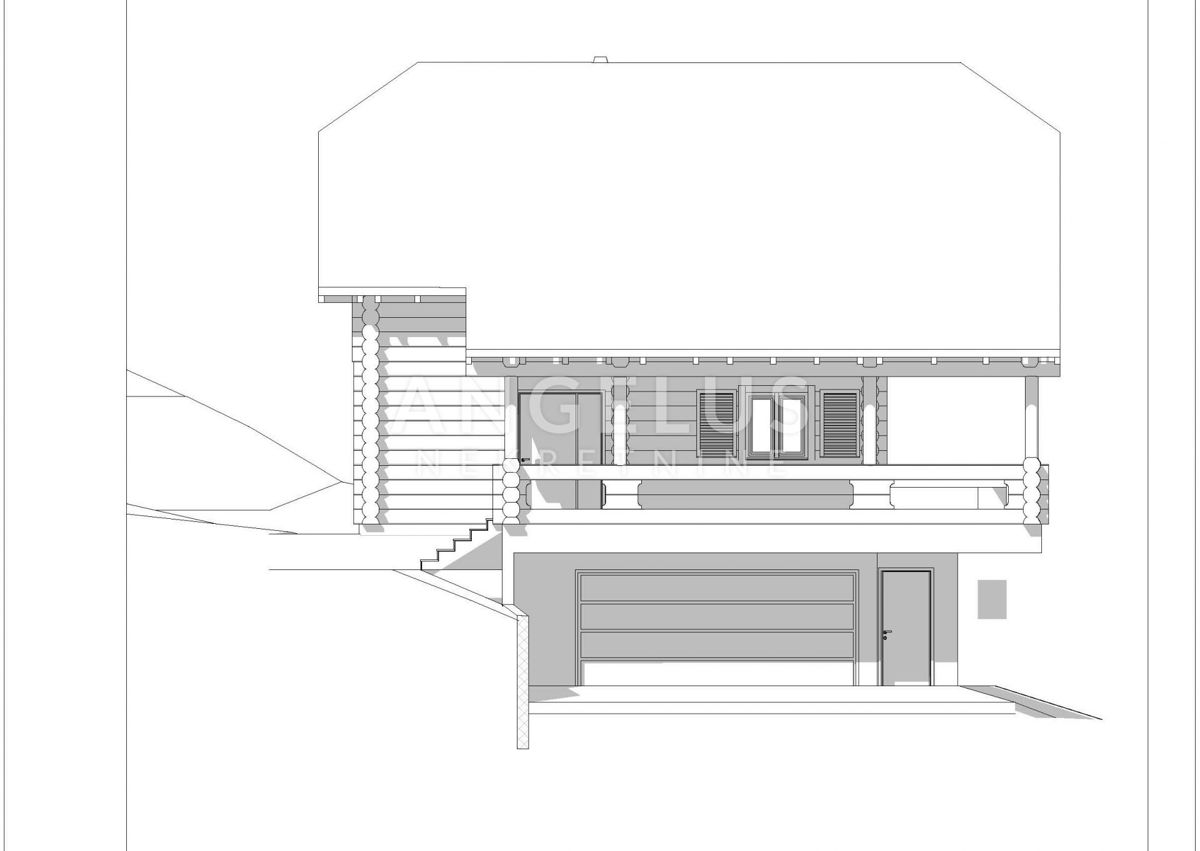 Zaprešić, Jablanovec - Čudovita hiša iz lesenih trupov za prodajo. 230m2