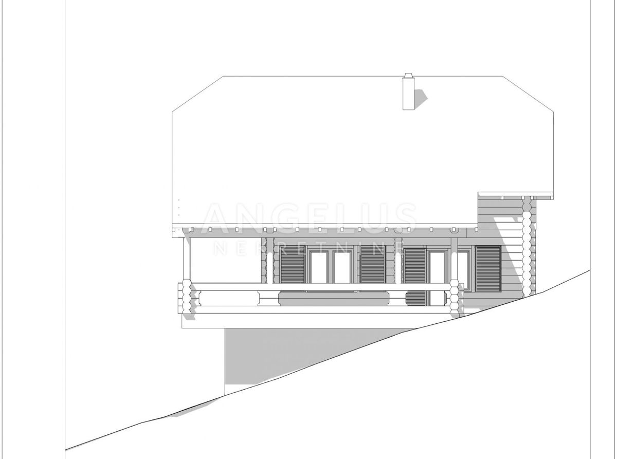Zaprešić, Jablanovec - Čudovita hiša iz lesenih trupov za prodajo. 230m2