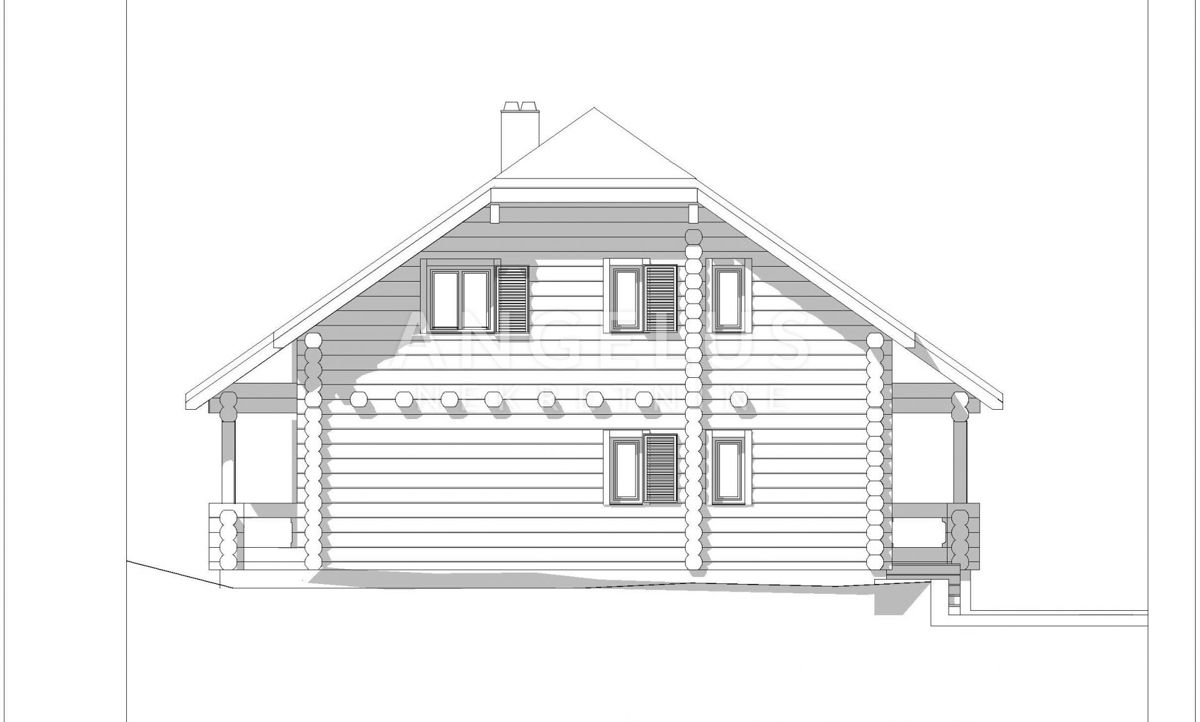Zaprešić, Jablanovec - Čudovita hiša iz lesenih trupov za prodajo. 230m2