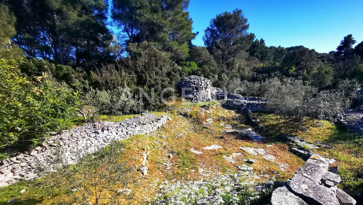 Šolta, Nečujam - gradbeno zemljišče s pogledom na morje, 5100 m2