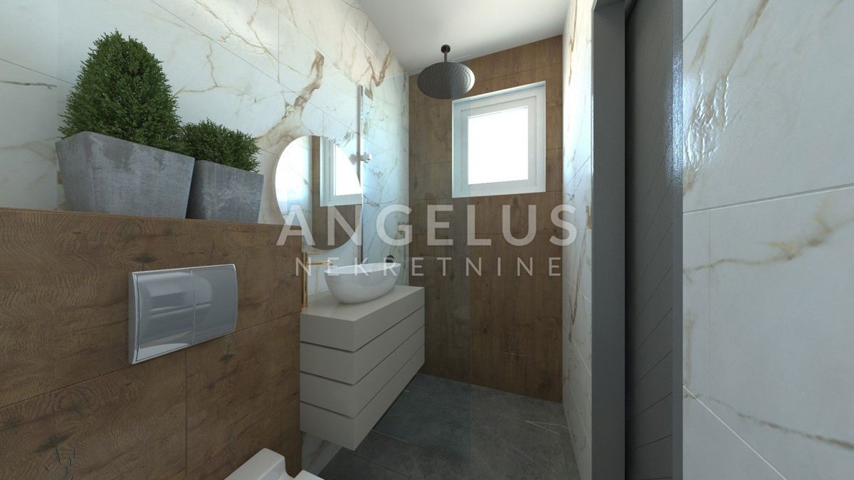 Hrvaška, Trogir, Čiovo - novozgrajeno stanovanje z vrtom in čudovitim pogledom na morje, 85,10 m2 ​