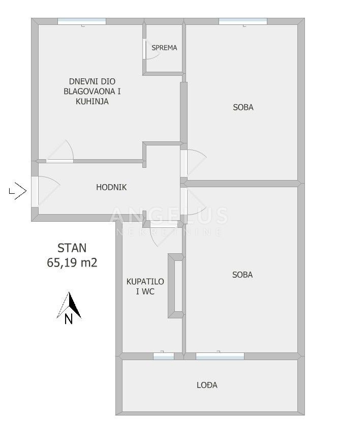 Stanovanje Grad, Split, 65,19m2