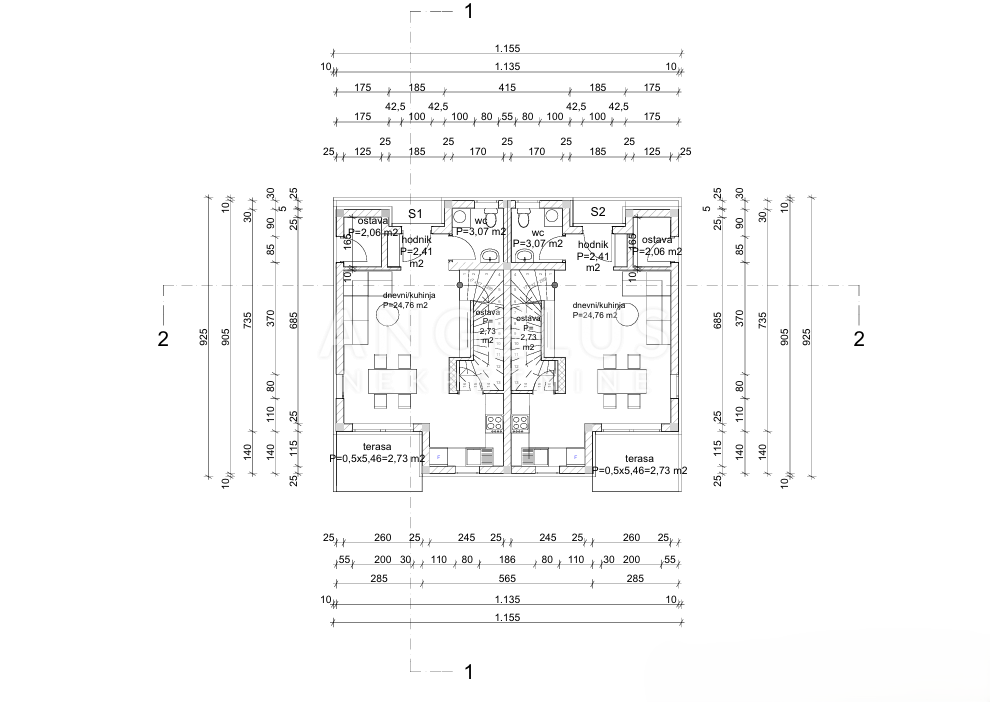 Hiša Medulin, 80m2