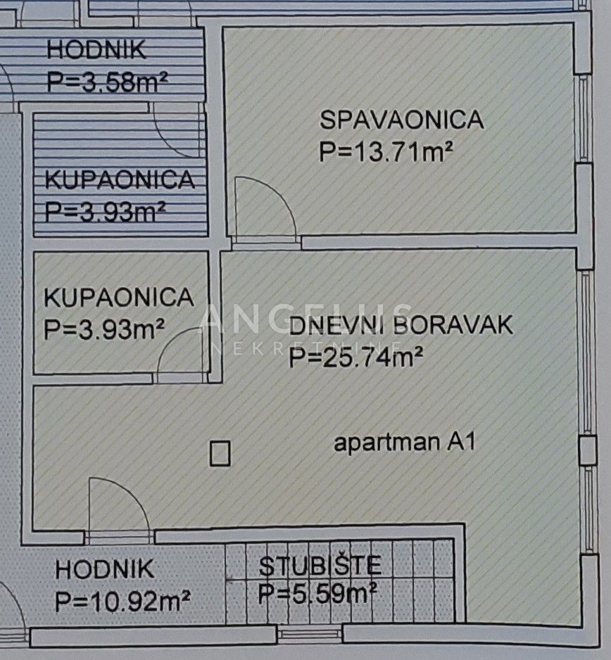 Šolta, Maslinica - enosobno stanovanje v središču Maslinice, 43 m2 PRODAJA