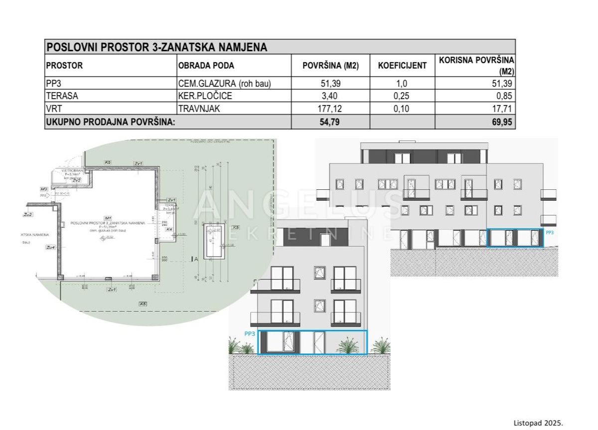 Hrvaška, Split, Mejaši - POSLOVNI PROSTOR, 69.95 m2