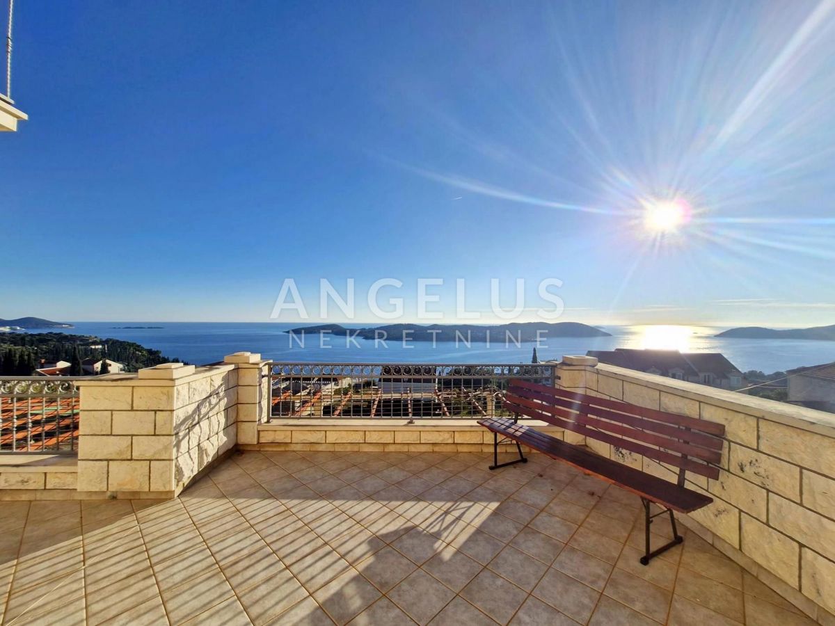 Hrvaška, Dubrovnik, Orašac - Samostojna kamnita hiša s panoramskim pogledom na morje - NAPRODAJ