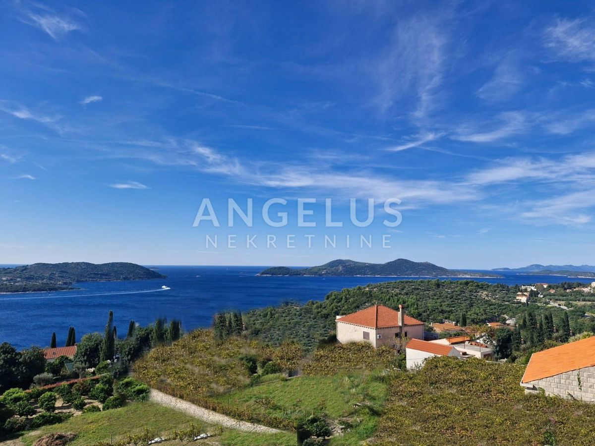 Hrvaška, Dubrovnik, Orašac - Samostojna kamnita hiša s panoramskim pogledom na morje - NAPRODAJ