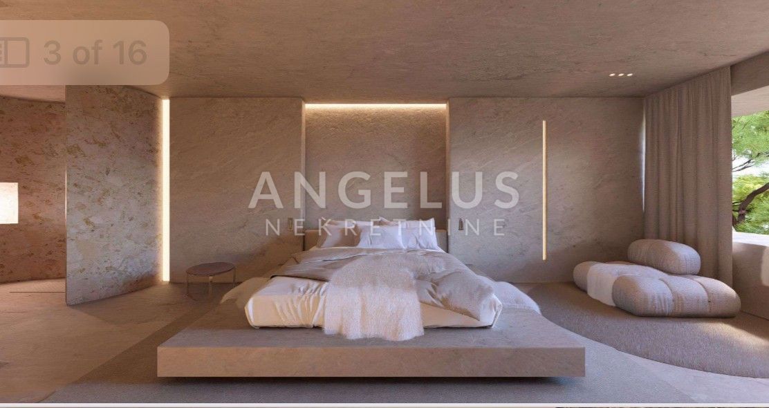 Hrvaška, Brač, Postira - EKSKLUZIVNO gradbeno zemljišče v prvi vrsti do morja s projektom, NAPRODAJ