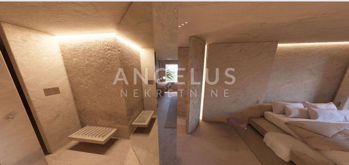 Hrvaška, Brač, Postira - EKSKLUZIVNO gradbeno zemljišče v prvi vrsti do morja s projektom, NAPRODAJ