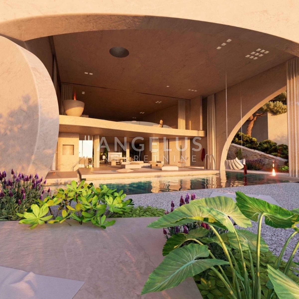 Hrvaška, Brač, Postira - EKSKLUZIVNO gradbeno zemljišče v prvi vrsti do morja s projektom, NAPRODAJ