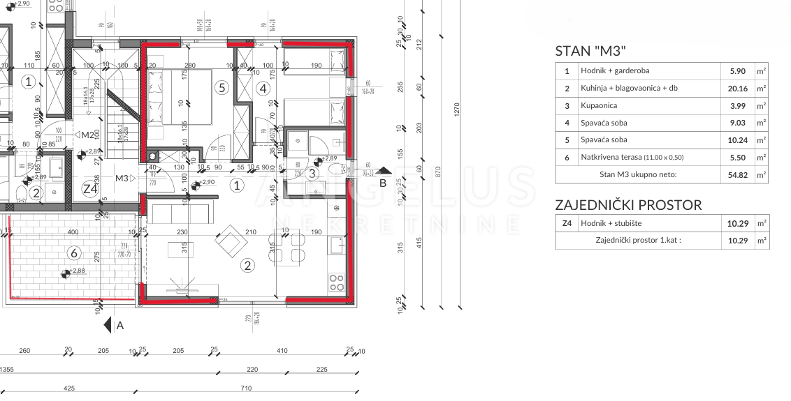 Stanovanje Šijana, Pula, 54,82m2