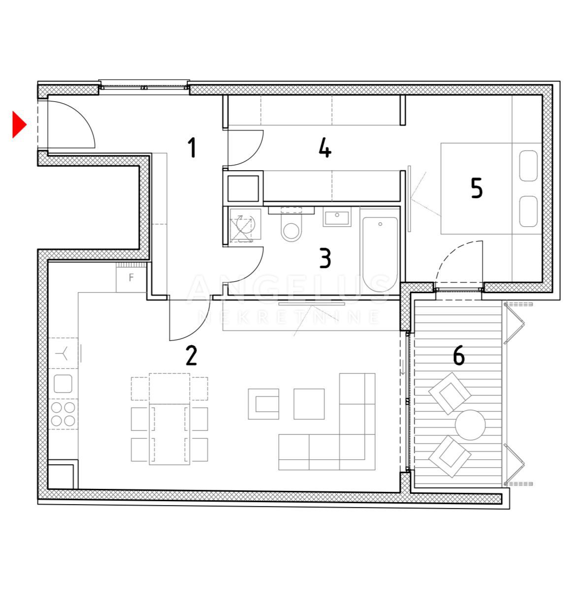 Stanovanje Trešnjevka, Trešnjevka - Sjever, 62,62m2