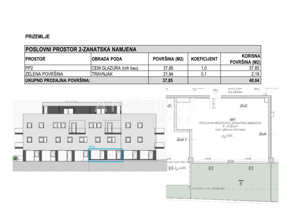 Hrvaška, Split, Mejaši - POSLOVNI PROSTOR, storitvene narave, 40.04 m2