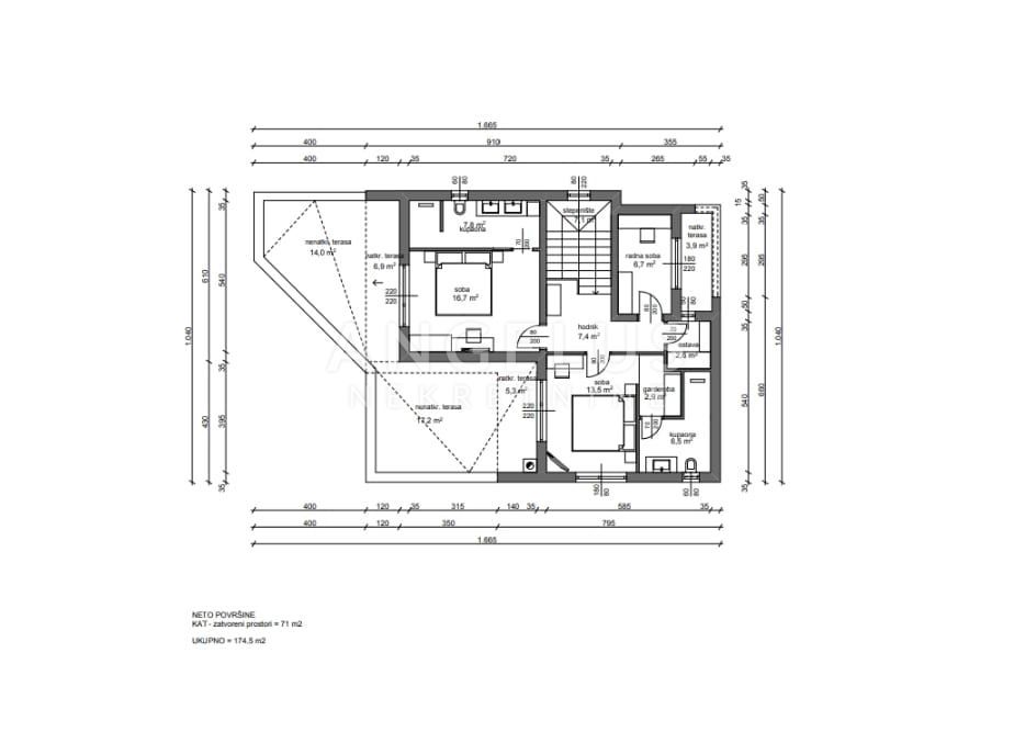 Istra, Barban - Nedokončana vila z bazenom, 174m2, naprodaj!