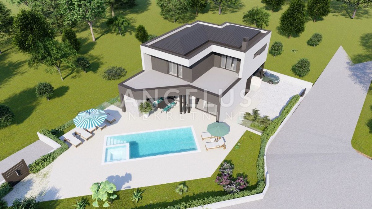 Istra, Barban - Nedokončana vila z bazenom, 174m2, naprodaj!