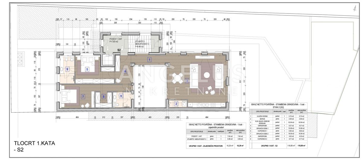 Zagreb, Srebrnjak - luksuzno penthouse 200m2 z garažo