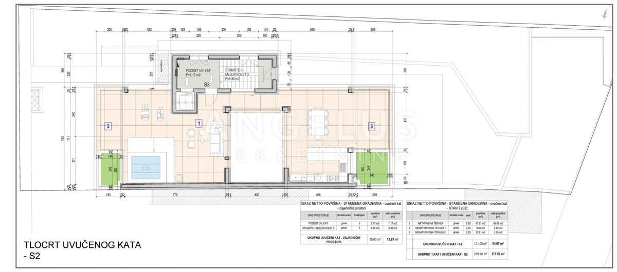 Zagreb, Srebrnjak - luksuzno penthouse 200m2 z garažo