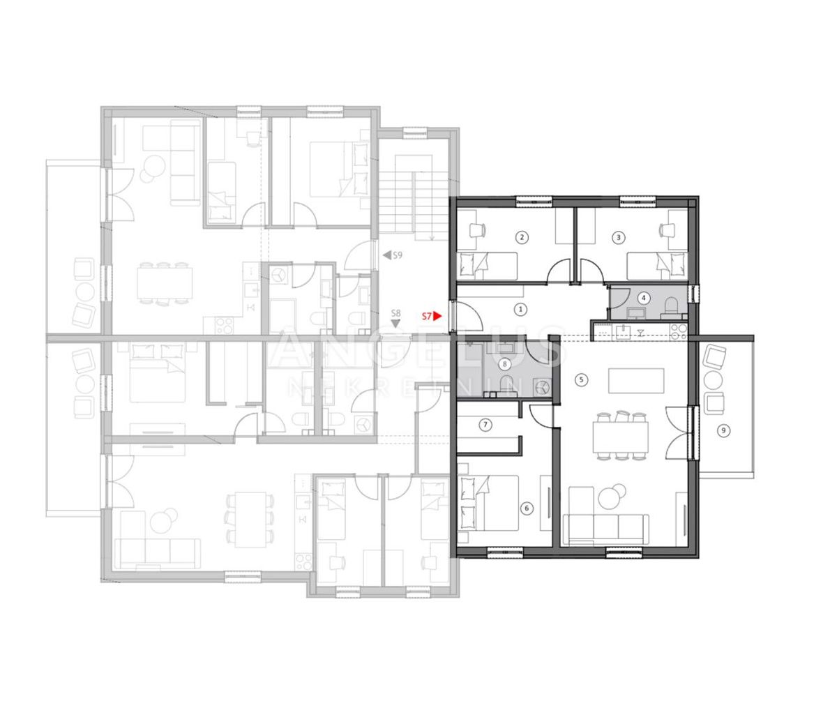 Hrvaška, Solin - trosobno stanovanje v NOVOGRADNJI, 88.25 m2, PRODAJA
