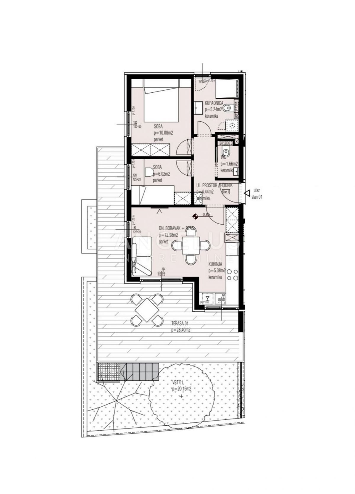 Hrvaška, Trogir, Seget - novozgrajeni apartma s pogledom na morje, 62 m2