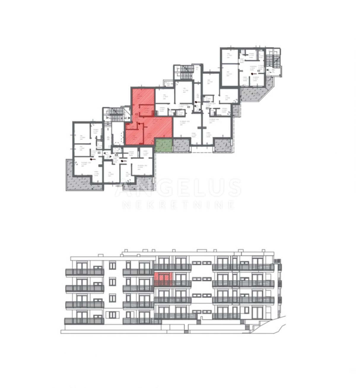 Hrvaška, Trogir, Seget - novozgrajeni apartma s pogledom na morje, 54.55 m2