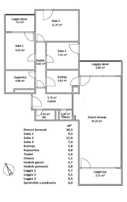 Stanovanje Pujanke, Split, 100,30m2