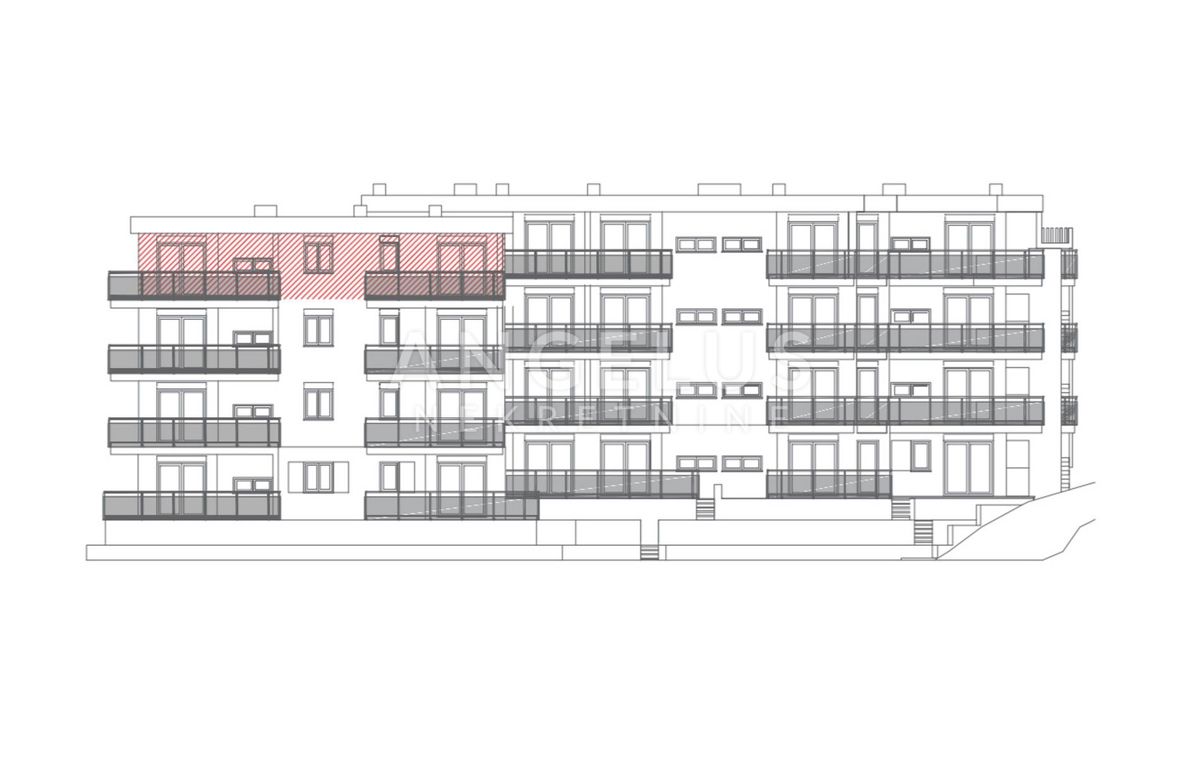 Hrvaška, Trogir, Seget - novozgrajeni apartma s pogledom na morje, 106.56 m2